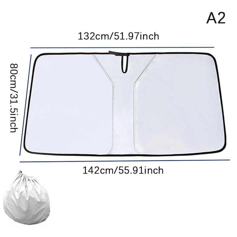 Портативная шторка на лобовое стекло автомобиля, двухслойная солнцезащитная изоляционная ткань, солнцезащитный козырек для салона автомобиля, зонт от солнца на переднем окне, защита от ультрафиолета
