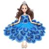 Милый танцевальный костюм с павлиньими перьями, цельное платье для куклы Барби 1/6, модная одежда для кукол 1/6 BJD, детская игрушка