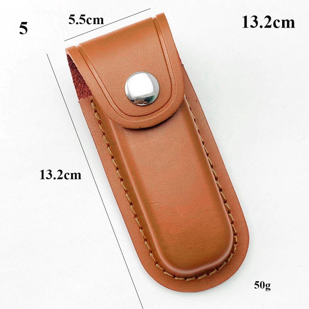 Pocket Hunt Leather Sheath Holder Flashlight Case Belt Loop Case Fold Knife Tool Camp Outdoor Carry