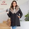 2023 New Women's Jacket Short Warm Hooded With Fur Female Winter Fashion Outwear Slant Pockets Fashion Women Down Coat 1123