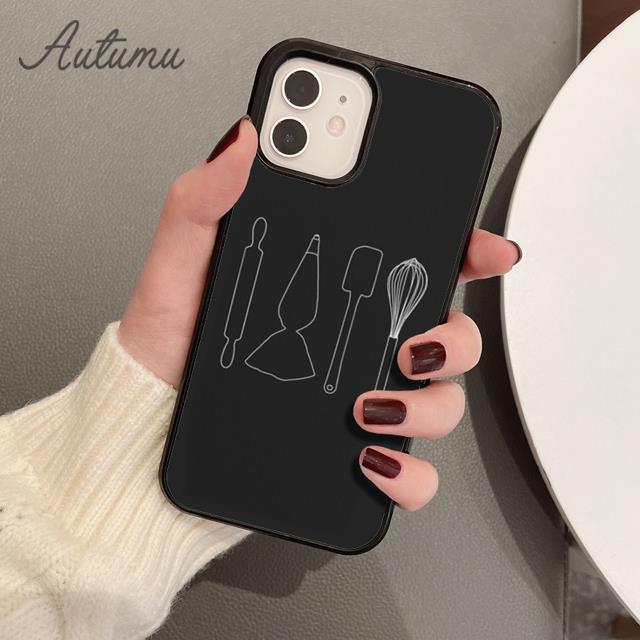 Baking Cooking Utensils Chef Phone Case for iPhone 17 Air 15 16 16e 11 12 13 14 Pro Max Plus Cover coque Fundas Shell