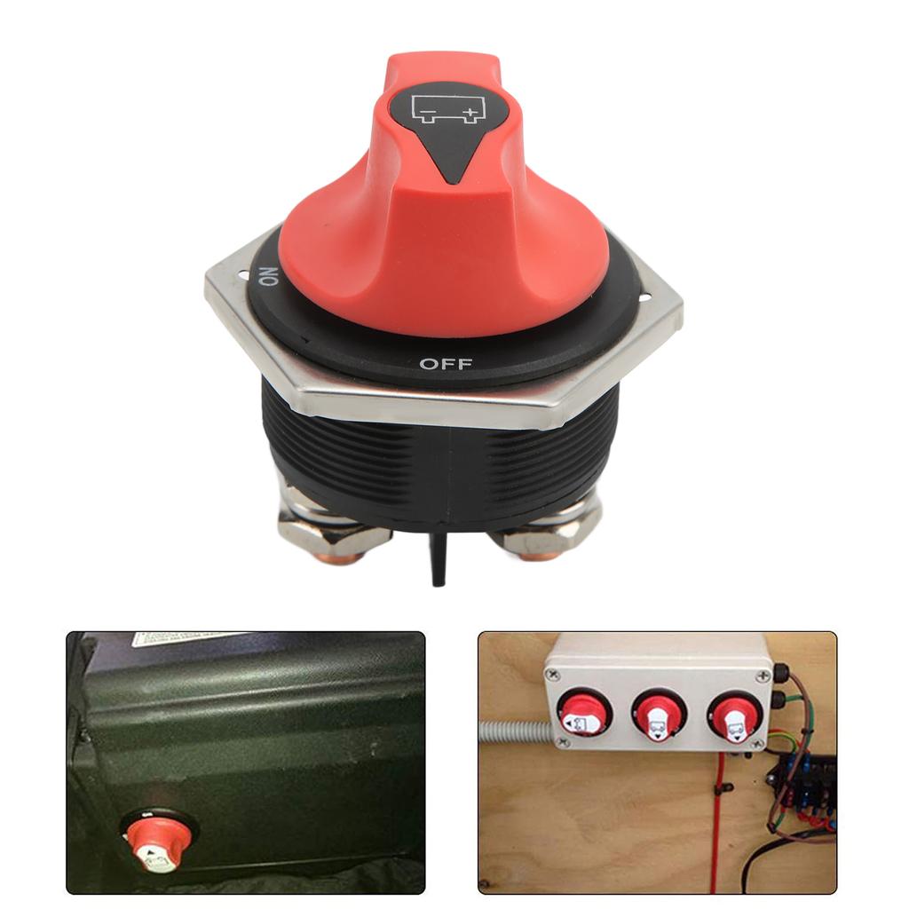 RV Battery Disconnect Switch Isolator DC 300A Battery Power Cut Off Master Switch for Car Boat