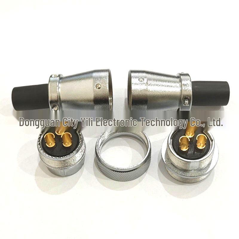 Mating WS28 Aviation Plug Socket - Gold-Plated Industrial Connector with 26 Pins.