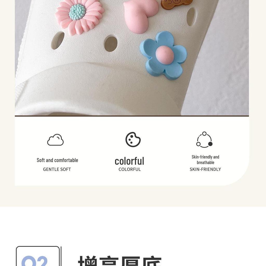 Женские черные нескользящие пляжные клоги на толстой подошве 2025 года для комфортной летней носки