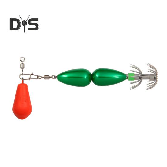 9CM/27G крючок для ловли кальмаров с разноцветными бусинами, двухслойный вертлюжный крючок-зонтик, крючок для ловли каракатицы, рыболовный крючок для ловли в пресной и соленой воде