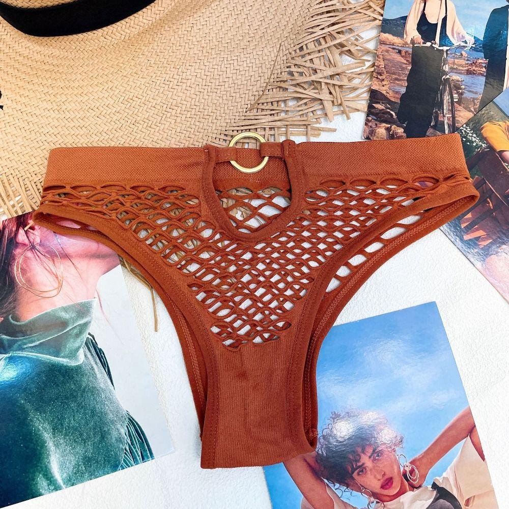 3 шт. однотонные трусы-сетки для рыбалки со средней талией, женские эластичные трусы, женское нижнее белье