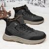 Зимняя мужская повседневная обувь из натуральной кожи, удобные уличные теплые сноубутсы на платформе, роскошный бренд, ботильоны, для хайкинга, Sapato Masculino