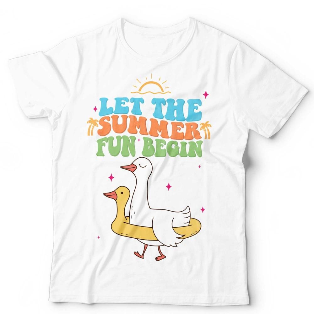Summer Shirt Let The Summer Fun Begin Duck Float Unisex Kids Tee Cute Beach