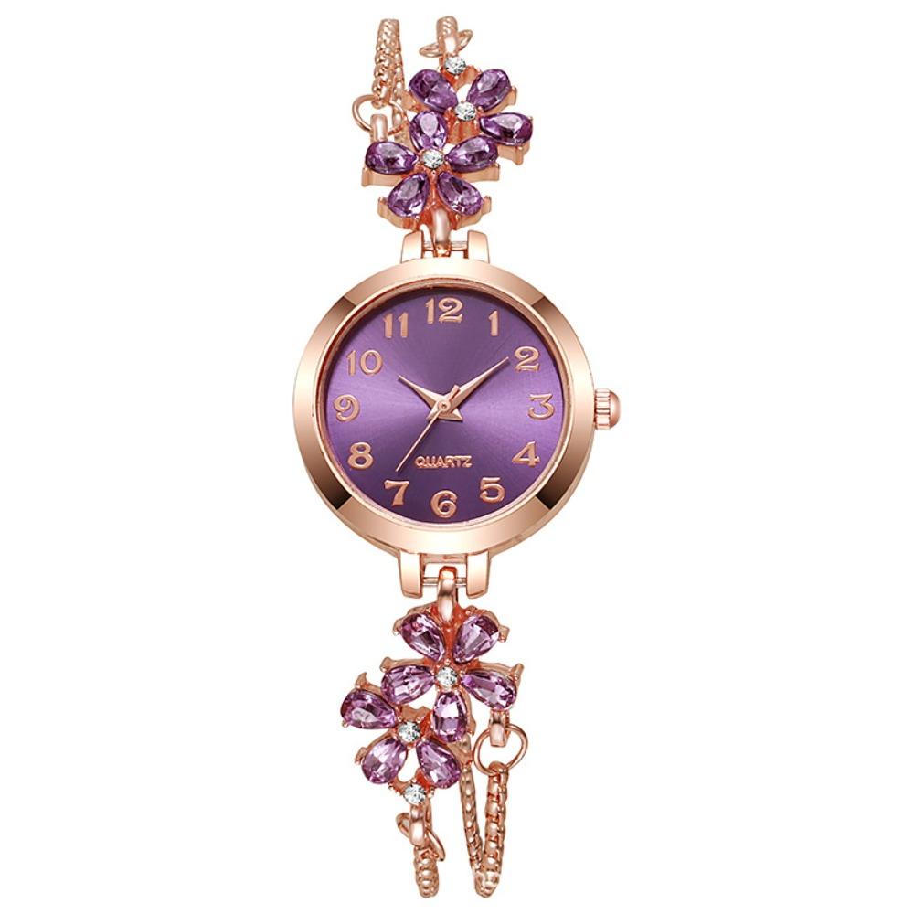 Adjustable Bracelet Watch Quartz Movement Flower Bracelet Watch Women's Quartz Watch  Gift Giving
