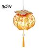 Team Building Art Project Spring Festival Lantern DIY Material Kit, Light Up Handmade Persimmon Shaped Hanfu Accessory Photo Prop with Tassel