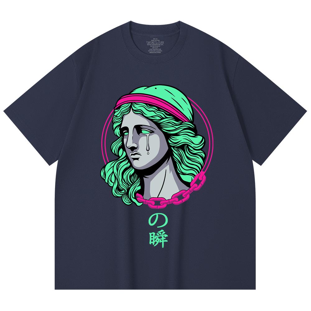 230 г/м² 100% хлопок Saint Seiya V29 Шун Принт Унисекс Тяжелая Хлопковая Футболка
