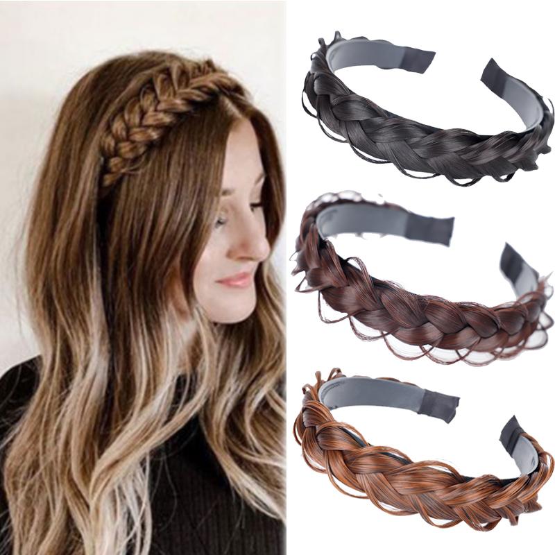 Женская повязка для волос Fishbone Braid Ленивый парик Twist Braid Повязка на голову Шпилька Bohemia Fashion Нескользящий головной убор Свадебные аксессуары для волос