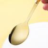1/6Pcs Dessert Spoon No Burr Heat Insulation Stainless Steel Cartoon Duck Anti-slip Mixing Scoop
