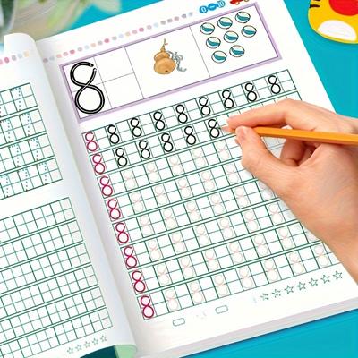 Комплект рабочих тетрадей для практики английского языка и чисел для детей: Развитие навыков письма и математики для детей 6-8 лет