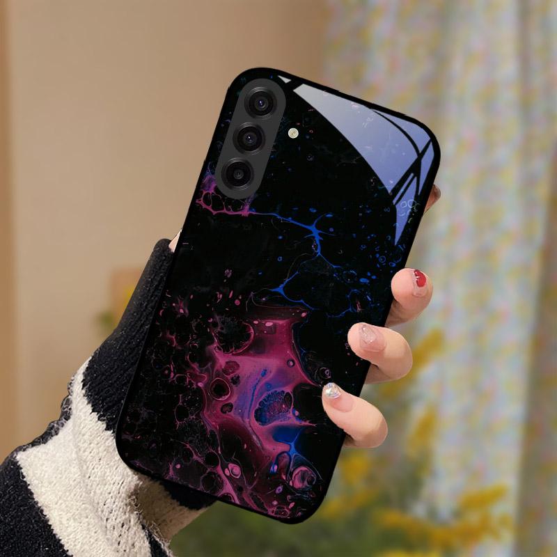 Роскошный Чехол Для Samsung S25FE Задняя Крышка Из Закаленного Стекла Для Samsung Galaxy S 25 S25 FE SM-S731B Защита Камеры Линзы Чехол