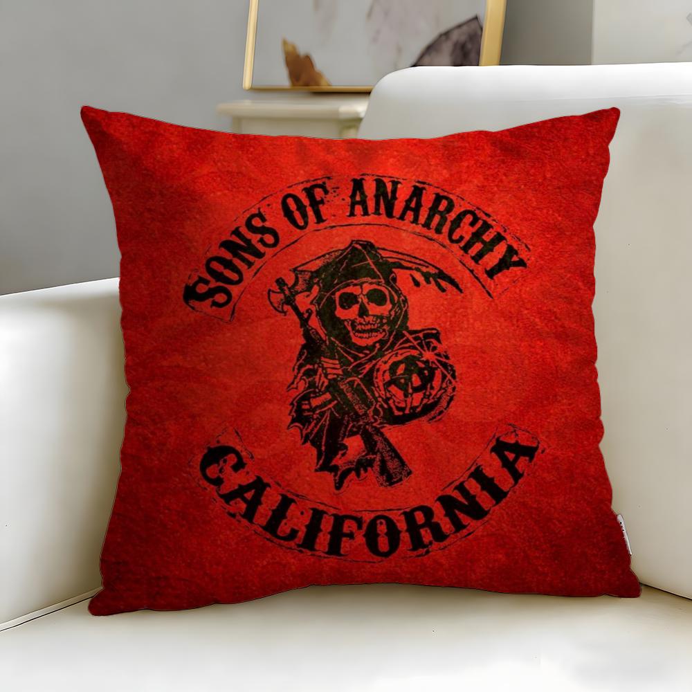 Hot Ssons of Anarchying Cushion Cover Soft EasyWash Pillow Case Versatile for Couch Bed Travel and Office