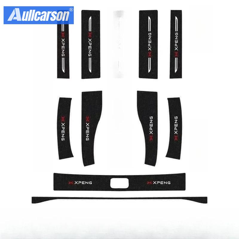 Для Xpeng G6 2026 2026 Автомобильные Накладки на Пороги Кожаные Наклейки Защитная Пластина Порог Задний Бампер Карбоновое Волокно Аксессуары для Багажника