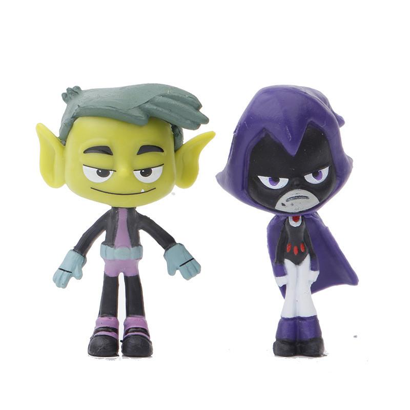 Детализированный набор фигурок Юных Титанов из 5 штук Робин и Найтвинг для демонстрации