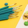 11pcs Ergonomic Handle Fine Tip Paint Brushes Set No Shedding Detailing Brush Art Student