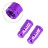XAUTOHAUX Tire Valve Cap Valve Stem Cap Dust Valve Cap Aluminum Alloy French Type 2 Pieces Purple for Motorcycle