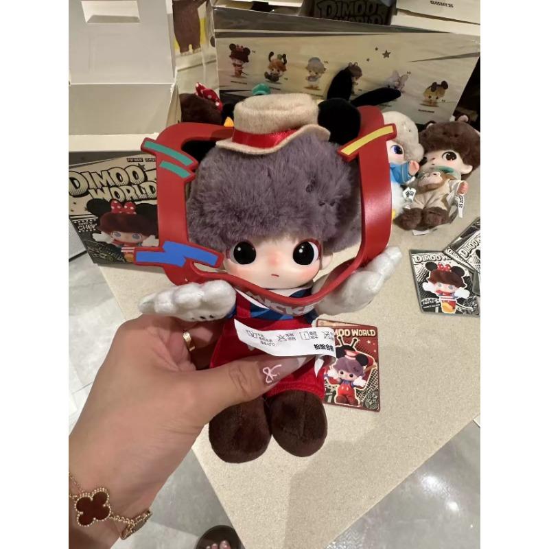 DIMOO WORLD x Серия Оригинальный Сюрприз Слепой Бокс Мистери Бокс Виниловый Плюшевый Брелок, Милые Аниме Фигурки Украшения Фигурки Куклы