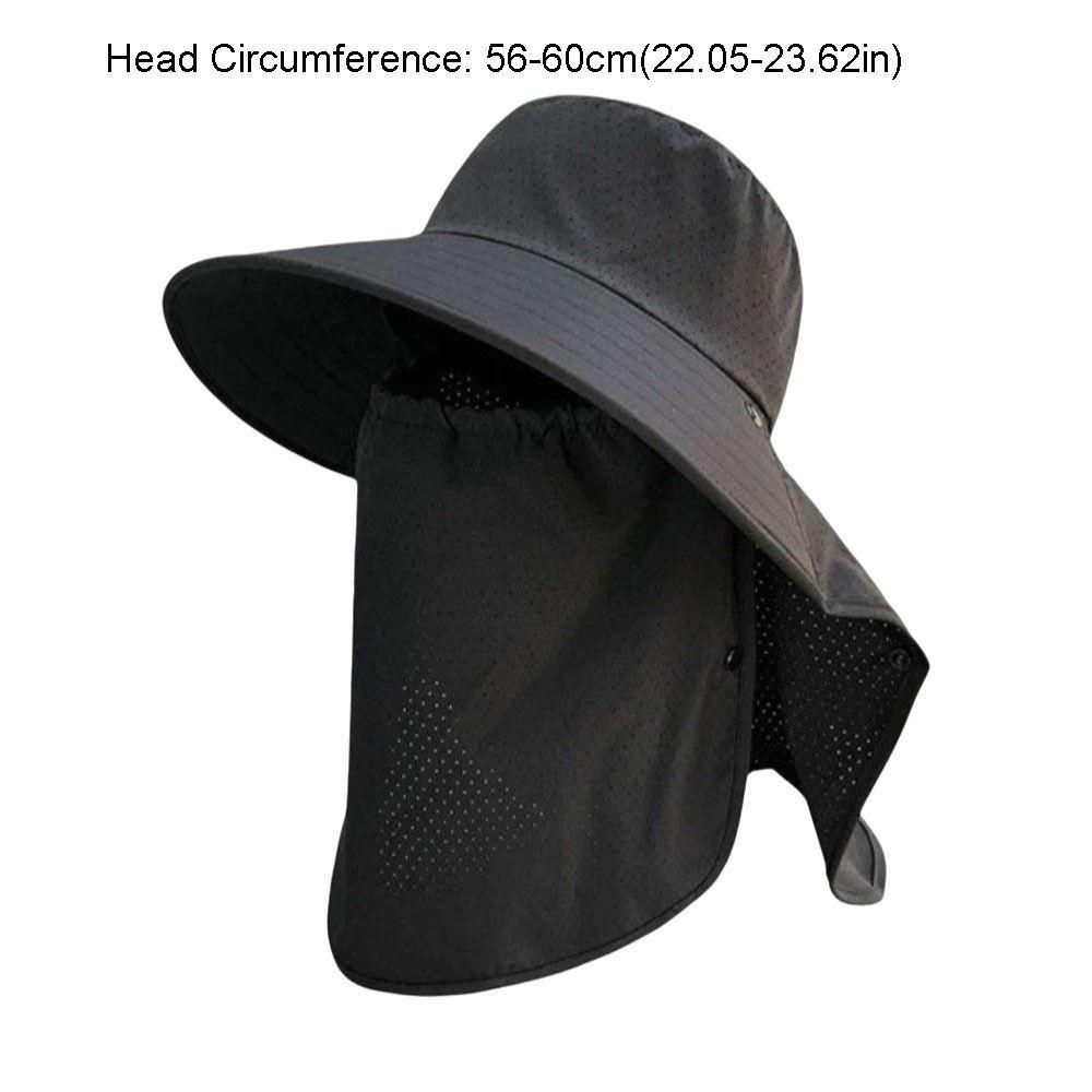 Simple Wide-Brimmed Shawl Mask Hat Solid Color Adjustable Picking Tea Hat Thin Polyester Sunshade Sun Hat Cycling