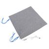 USB Heated Seat Cushion Grey High Density Foam Heated Seat Pad with 3 Heat Settings Timer for Office Home Camping