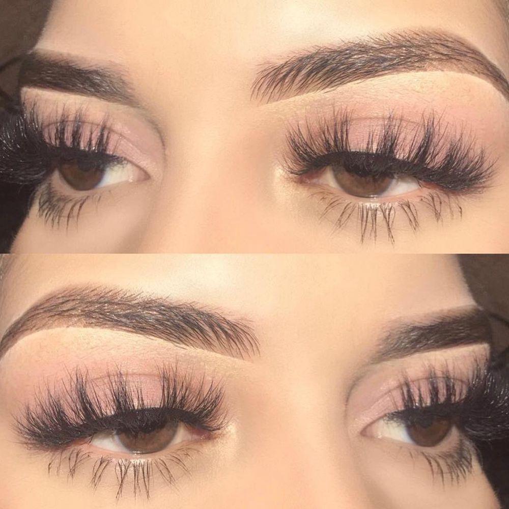 Женщина Натуральный Длинный Объемный Пушистый Паутинка Перекрестный Наращивание Ресниц 3D Волосы Норки Накладные Ресницы