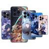 Чехол для игрового телефона Genshin Impact для Apple iPhone 13 12 Mini 11 Pro XS Max X XR 8 7 6S 6 Plus SE 2020 5S 5, мягкий черный чехол из ТПУ