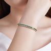 18k Gold Plated Women Bracelet Green White Zircon Elegant Bracelets