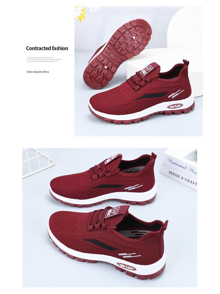 2024 Новые осенние дышащие туфли из ткани Old Beijing: Нескользящая, мягкая подошва для комфорта. Идеально подходит для женщин, пожилых людей, матерей.