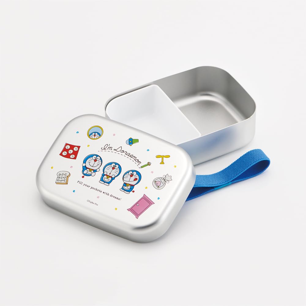 Skater Bento Doraemon Line Made in Box, Design, Sanrio, 370ml, Aluminum, Insulated, Children's, Japan, ALB5NV-A