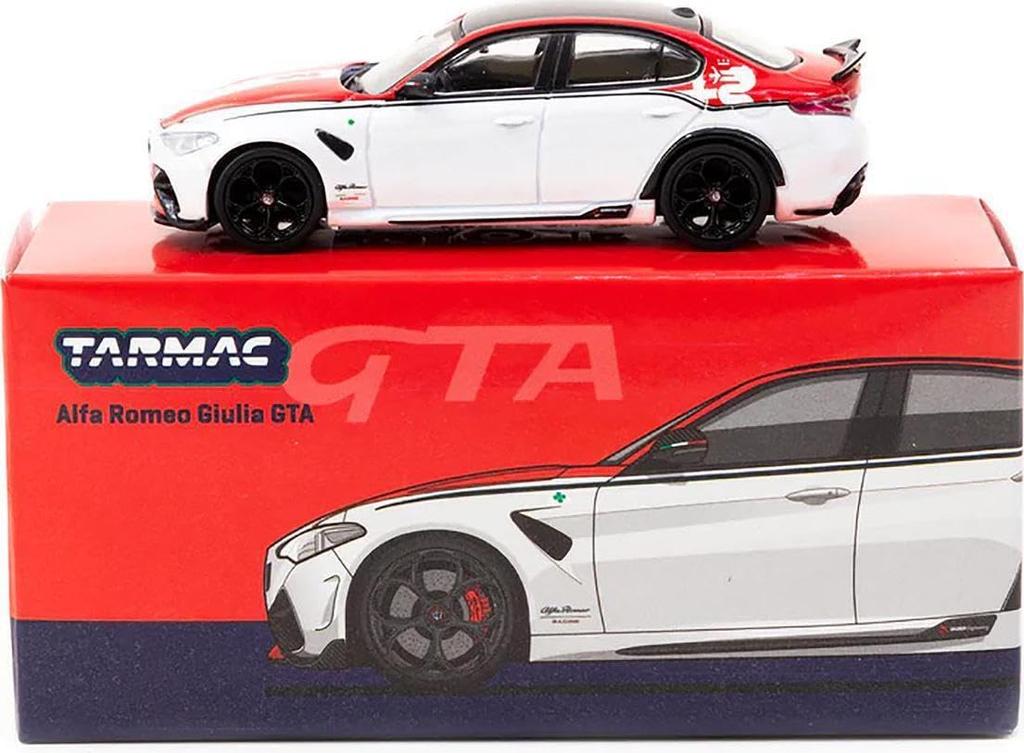 Tarmac Works Alfa Romeo Giulia GTA TARMAC WORKS GIULIA Миниатюрная машинка 1/64 Белый/Красный [Б/У]