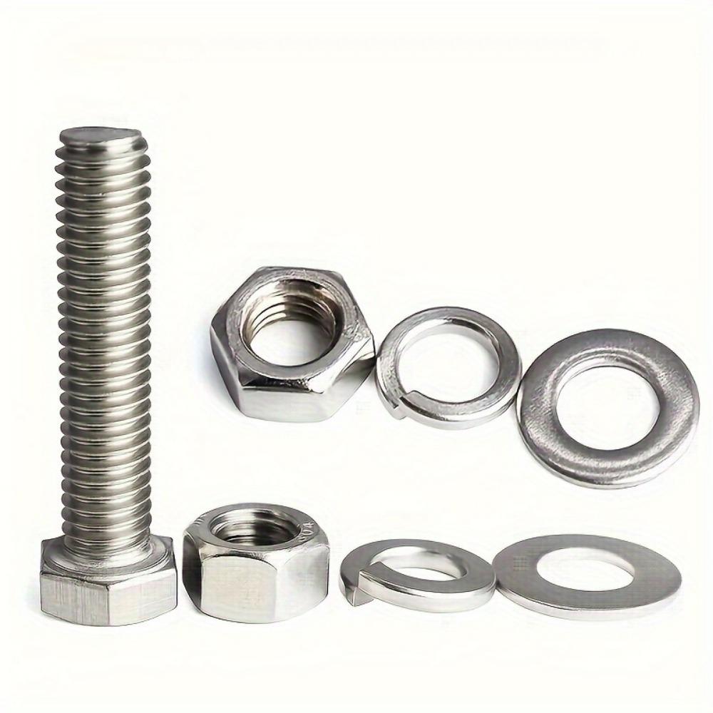 560-piece stainless steel hex bolt, nut, spring, and washer set, M3, M4, M5, and M6, lengths ranging from 10mm to 40mm.