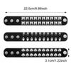 Yupsk Square Wide Punk Chunky Rivet Leather Bangle Rock Rows Nails Wristband Adjustable Size Jewelry Bracelets & Bangle