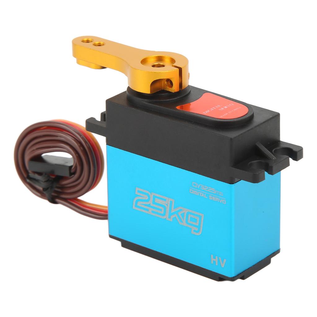 Servo Motor Digital 25kg Waterproof Metal Gear 180 degrees  Control Angel for Robot RC Car Blue