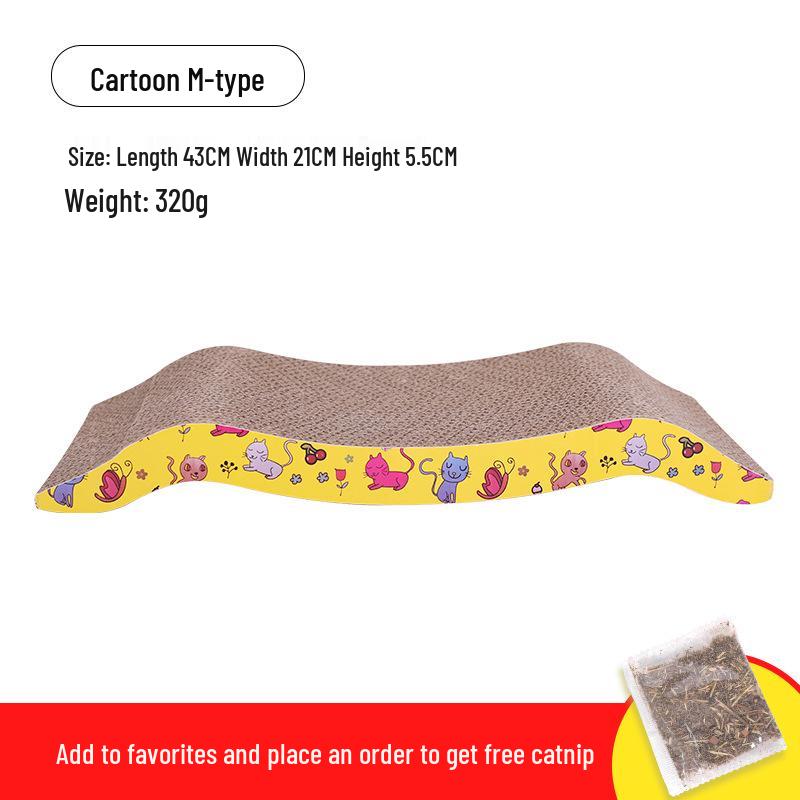 Прочный большой лежак-когтеточка для кошек: Устойчивый к царапинам, не осыпающийся гофрокартон для самостоятельных развлечений