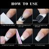 120 шт. накладные ногти во французском стиле, полное покрытие на кончиках ногтей, носимые ногти среднего размера