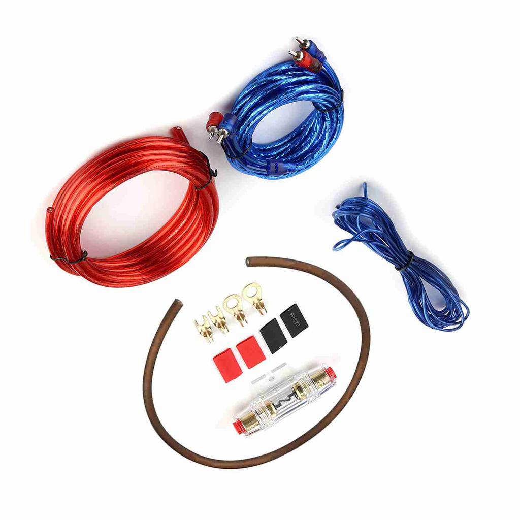 Комплект кабелей для установки автомобильного сабвуфера, усилителя, динамика и предохранителя