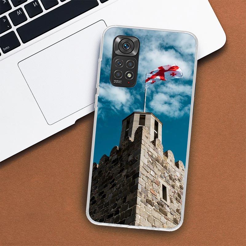 Чехол для телефона с флагом Грузии для Xiaomi Redmi Note 13 12 12S 11 11S 10 10S 9 9S 11T 11E Pro Plus 8 8T 7 + чехол