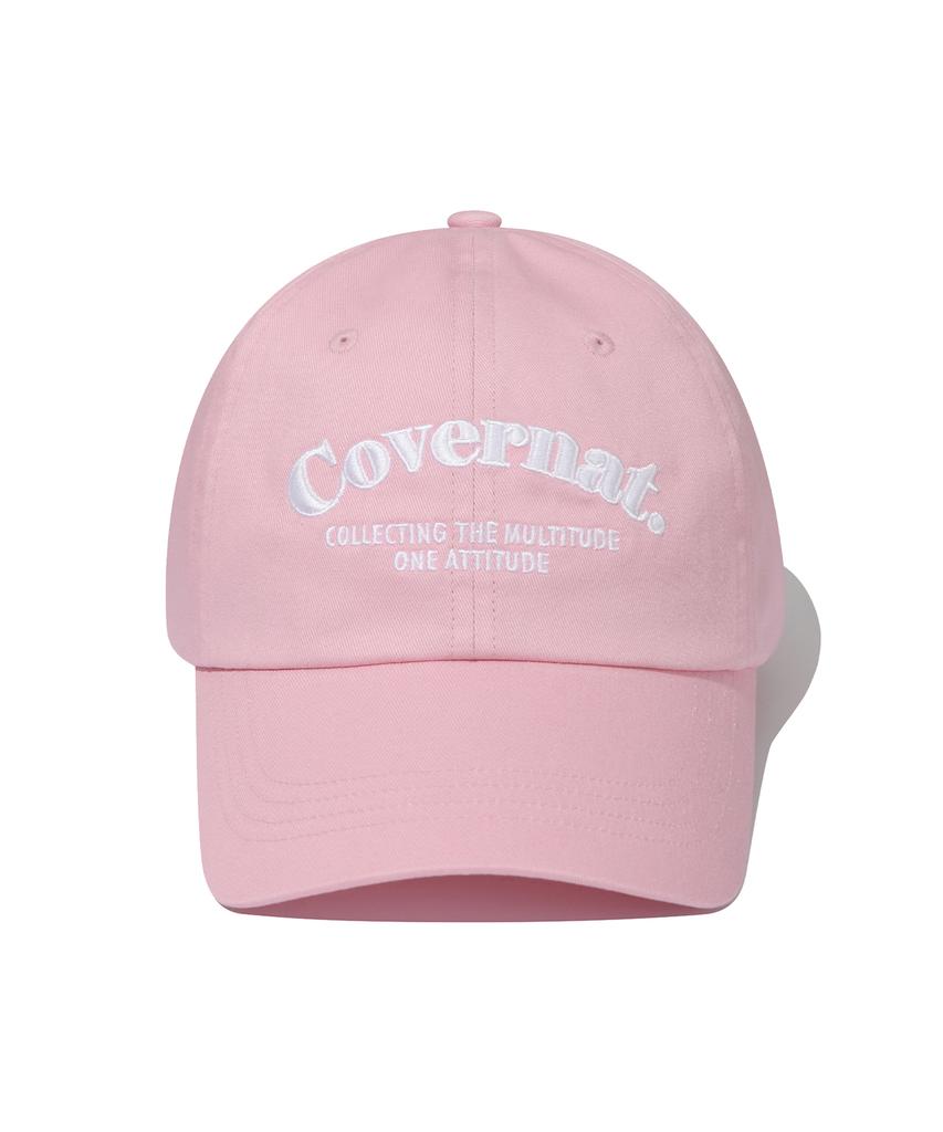 COVERNAT Serif Lettering Ball Cap Pink