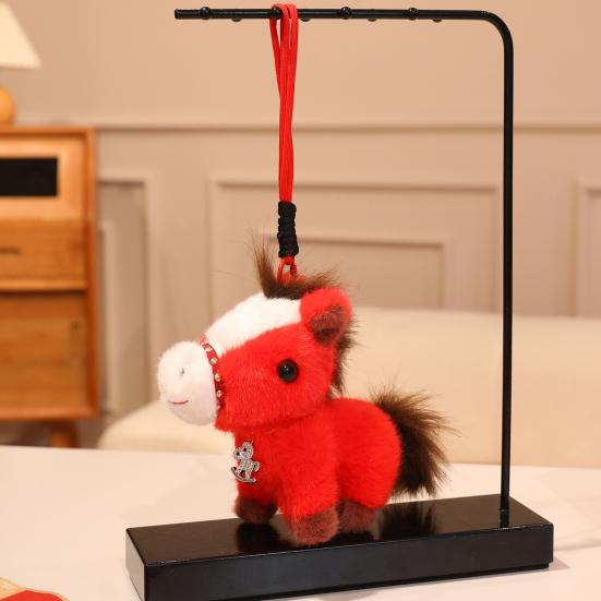 Реалистичный плюшевый брелок-пони, мягкая набивная игрушка, Зодиак, Счастливая лошадь, сумка