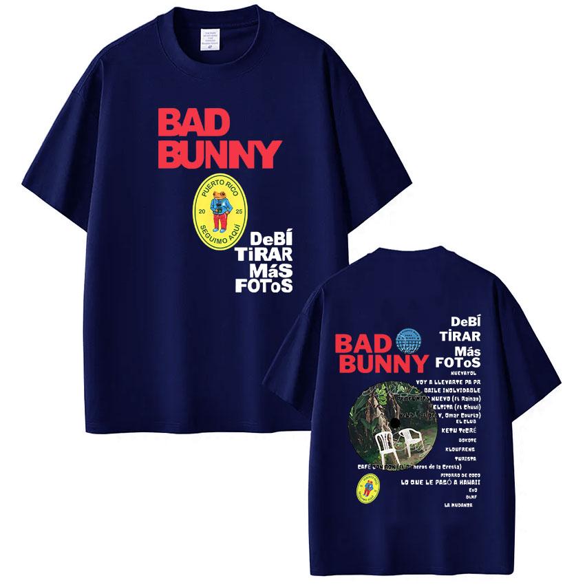 ZX Rapper Bad Bunny Album Tshirt Debi Tirar Mas Fotos DTMF 2026 T Shirts Men Women Clothing Fashion Hip Hop Tshirts Streetwear