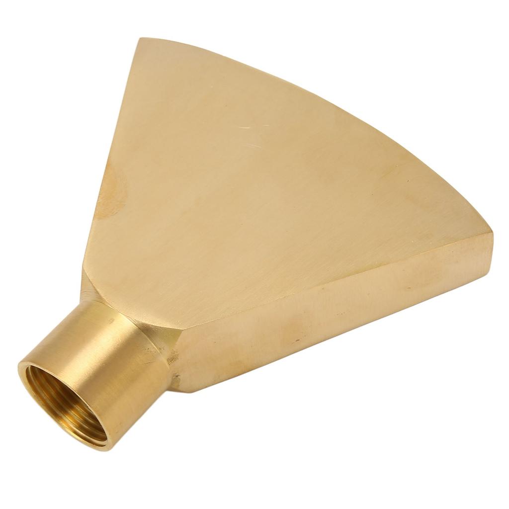 Fan Shaped Fountain Nozzle G1 Inch Brass Flat Head Spray Nozzle Fountain Sprinkler Head for Garden