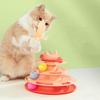 Interactive Cat Amusement Plate Tower Plastic Cat Turntable Roller Balls  Pet Relieves Boredom