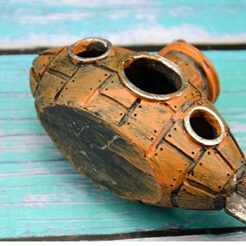 Смоляные подводные украшения, полые рыбы, укрытие для креветок, пещера, аквариум, ландшафтное украшение