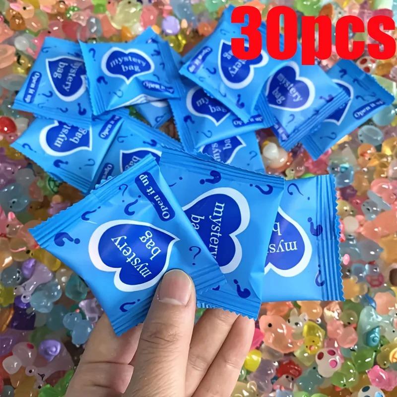 /5-60Pcs Glow In The Dark Mini Resin Animals & Mushroom Blind Bags Fairy Garden Decor Micro Landscape Birthday Gift Surprise