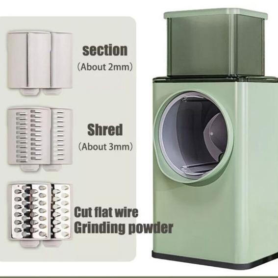 Многофункциональная овощерезка, ручная бытовая кухонная принадлежность, терка, измельчитель овощей, 3 в 1, круглый резак, спиральная нарезка картофеля