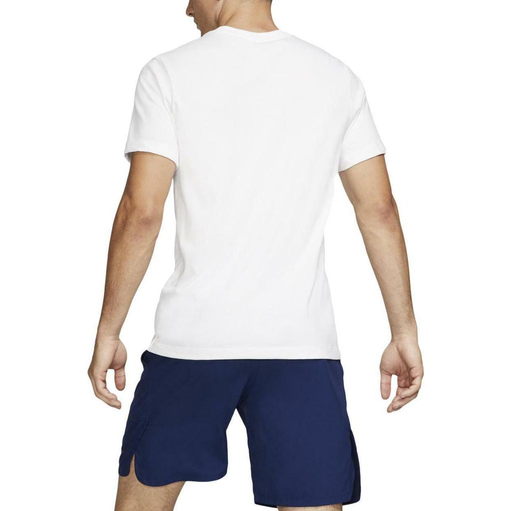 Nike T Shirts Men's White Crew Neck Moderate Straight Fit CK0455-100