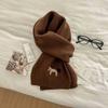 Pony Embroidery High-Quality Wool Scarf Women'S Season Warm Knit Couple Scarf Men